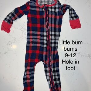 Little Bum Bums Plaid Baby Onesie